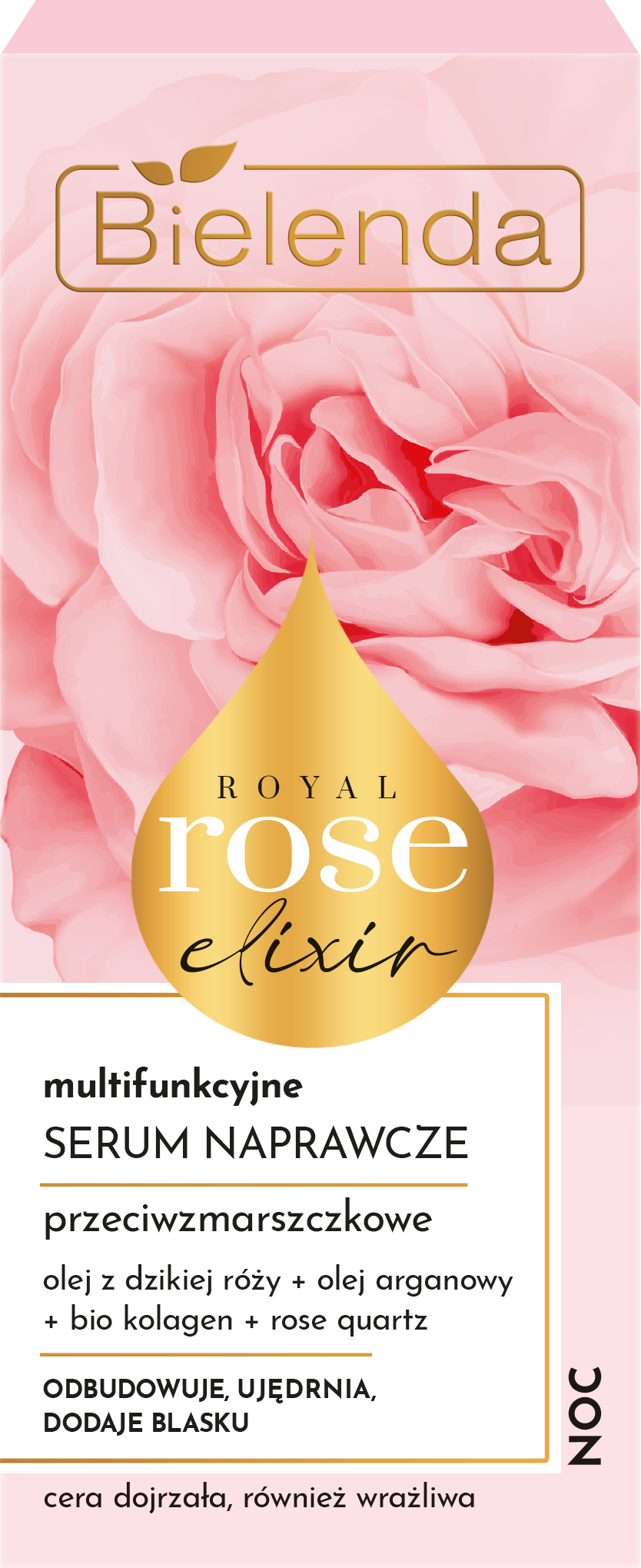 BIELENDA - ROYAL ROSE ELIXIR Multifunkcyjne przeciwzmarszczkowe serum naprawcze na noc, 30 ml