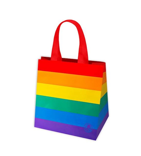 GAM Torba ekologiczna KOLOROWE PASKI  rozmiar 34x34x22 /minimum 25 sztuk/