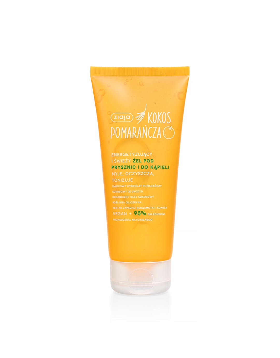 KOKOS POMARAŃCZA ENERGETYZUJĄCY I ŚWIEŻY ŻEL POD PRYSZNIC I DO KĄPIELI / 200 ml