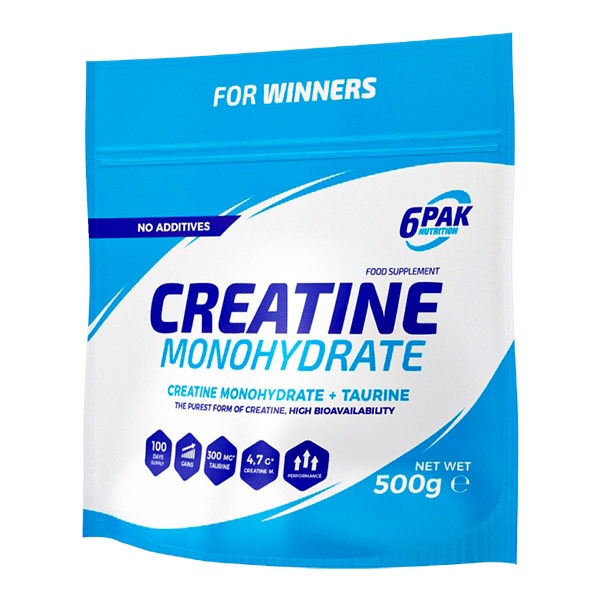 6PAK CREATINE MONOHYDRATE NATURAL 500g