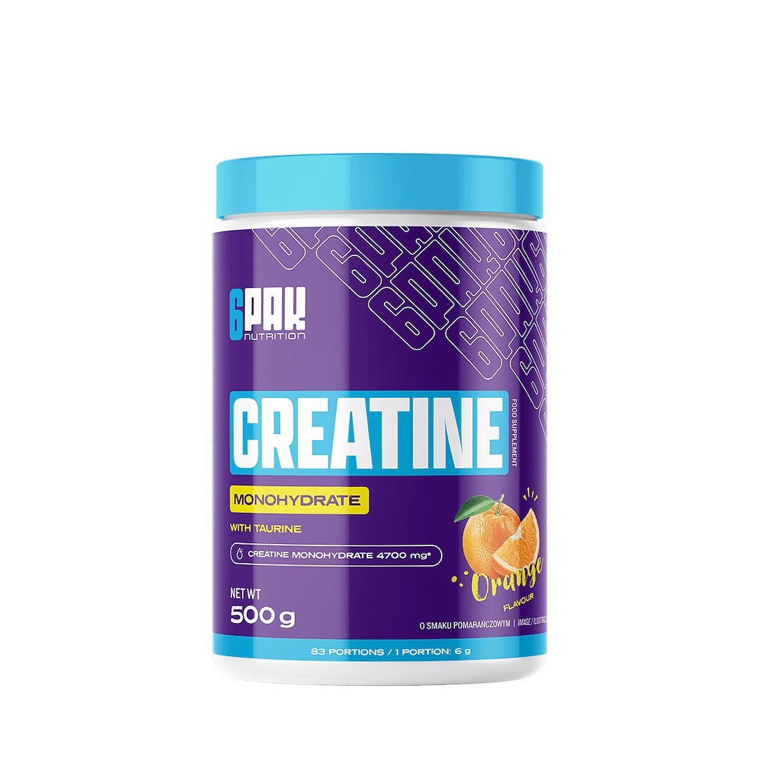6PAK CREATINE MONOHYDRATE ORANGE 500g