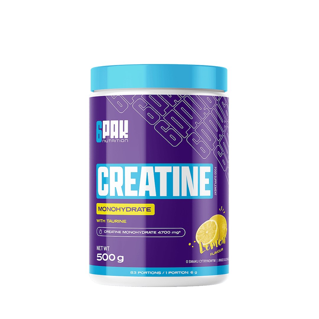 6PAK CREATINE MONOHYDRATE LEMON 500g