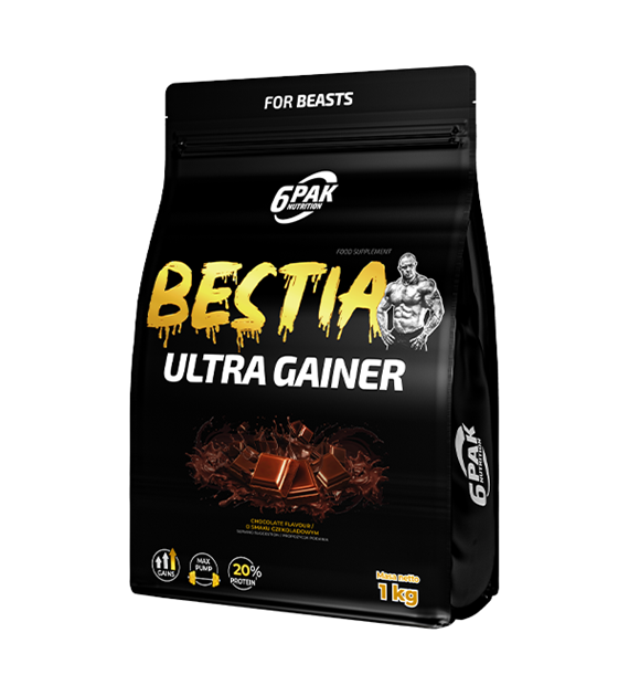 6PAK BESTIA ULTRA GAINER CHOCOLATE 1000g