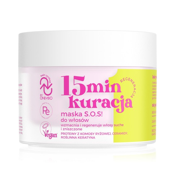 OnlyBio Hair Cycling REGENERACJA 15 min kuracja maska S.O.S! do włosów 280ml   -  PROMOCJA
