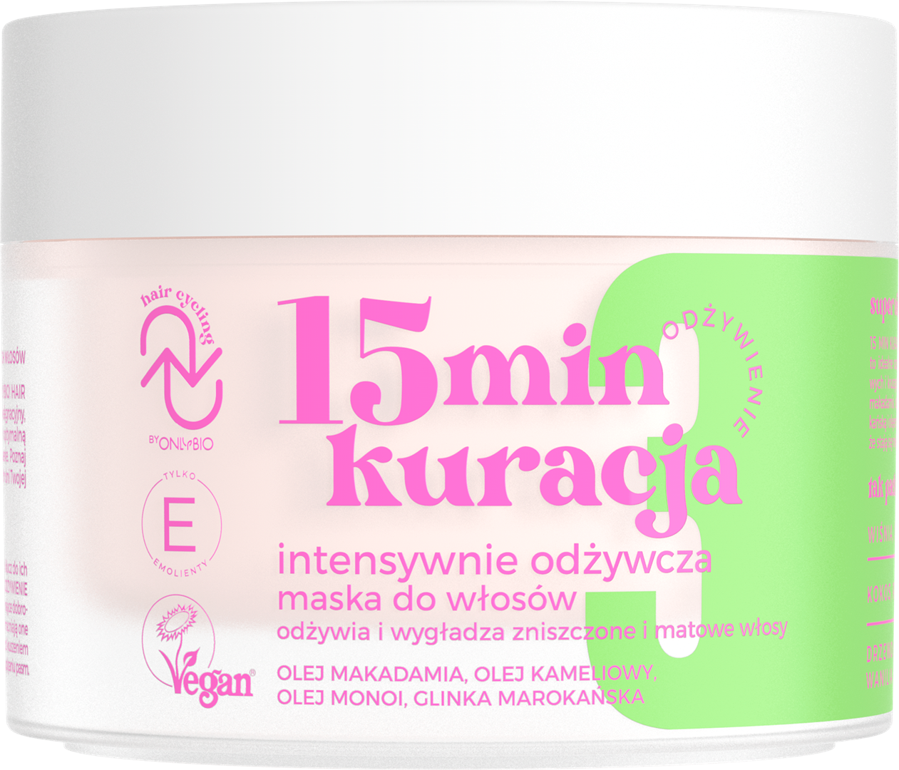 ONLYBIO  HAIR in Cycling  ODŻYWIENIE 15 min kuracja intensywnie odżywcza maska do włosów 280ml