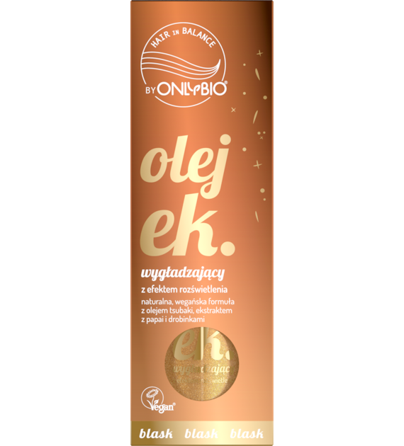 OnlyBio Hair in Balance BLASK Olejek wygładzający z efektem rozświetlenia 70 ml -  SUPER CENA - KOŃCÓWKA SERII U PRODUCENTA