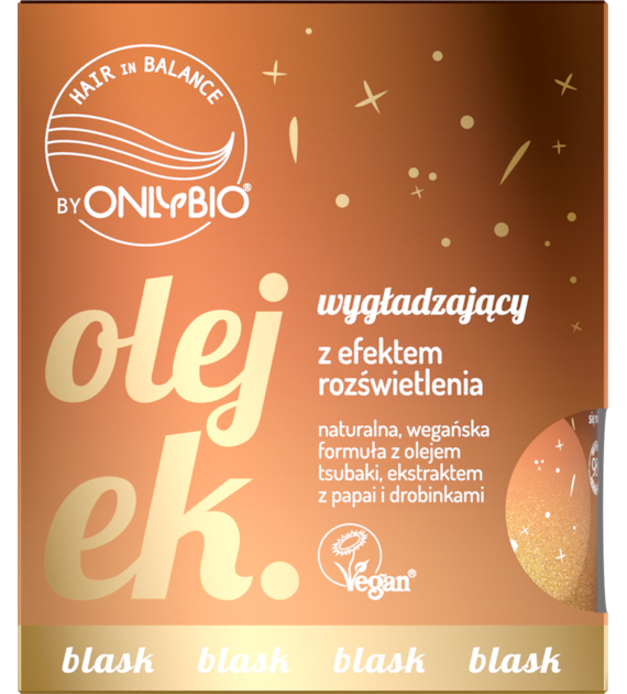 OnlyBio Hair in Balance BLASK Olejek wygładzający z efektem rozświetlenia 20 ml -  SUPER CENA - KOŃCÓWKA SERII U PRODUCENTA