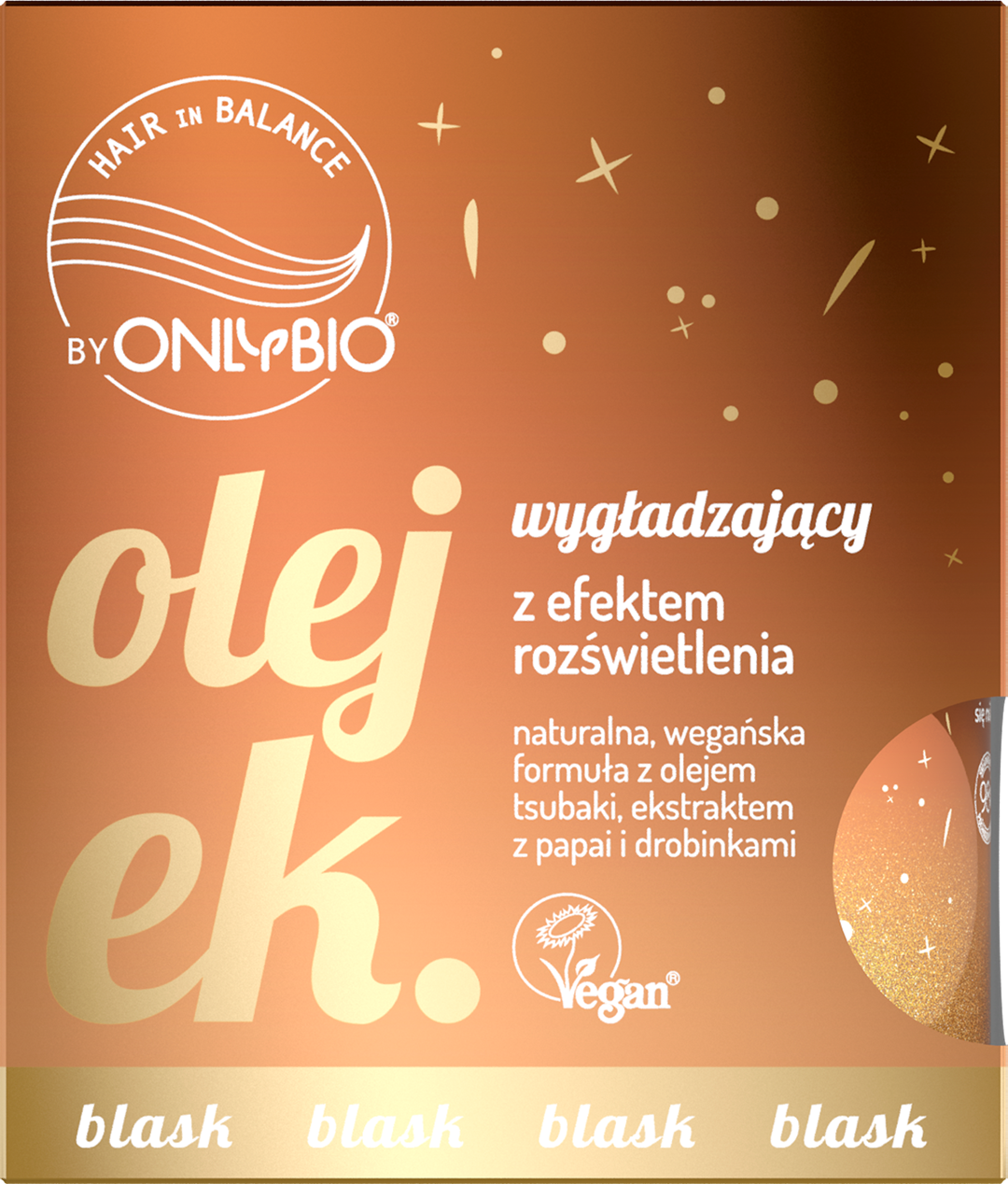 ONLYBIO HAIR in BALANCE  BLASK Olejek wygładzający z efektem rozświetlenia 20 ml
