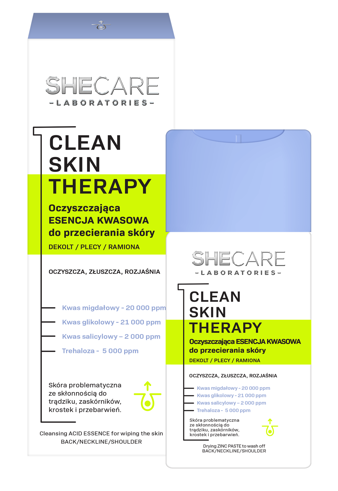 CLEAN SKIN THERAPY OCZYSZCZAJĄCA ESENCJA KWASOWA 150ML DEKOLT,PLECY,RAMIONA