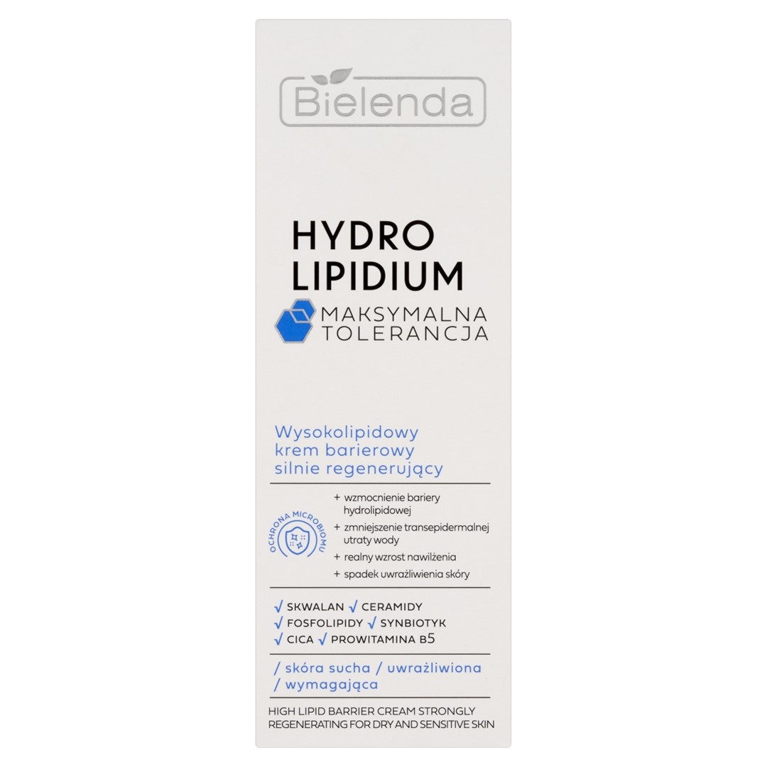 BIELENDA - HYDRO LIPIDIUM MAKSYMALNA TOLERANCJA Wysoko-lipidowy krem barierowy silnie regenerujący, 50 ml