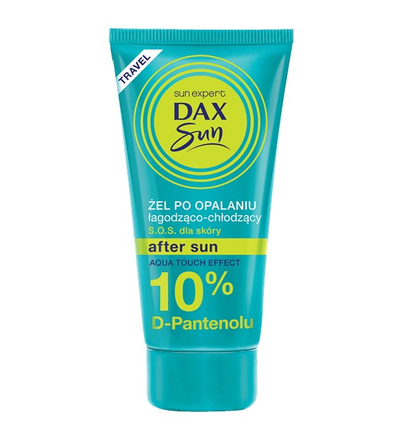 DAX SUN TRAVEL Żel chłodząco-łagodzący po opalaniu 10% D-PANTENOL, SOS dla skóry, 50 ml