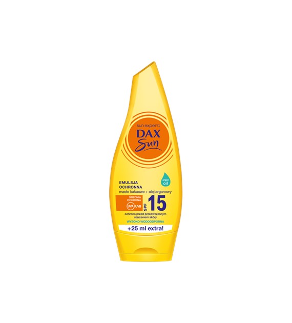 DAX SUN Emulsja ochronna z masłem kakaowym i olejem arganowym SPF15 / 175ml