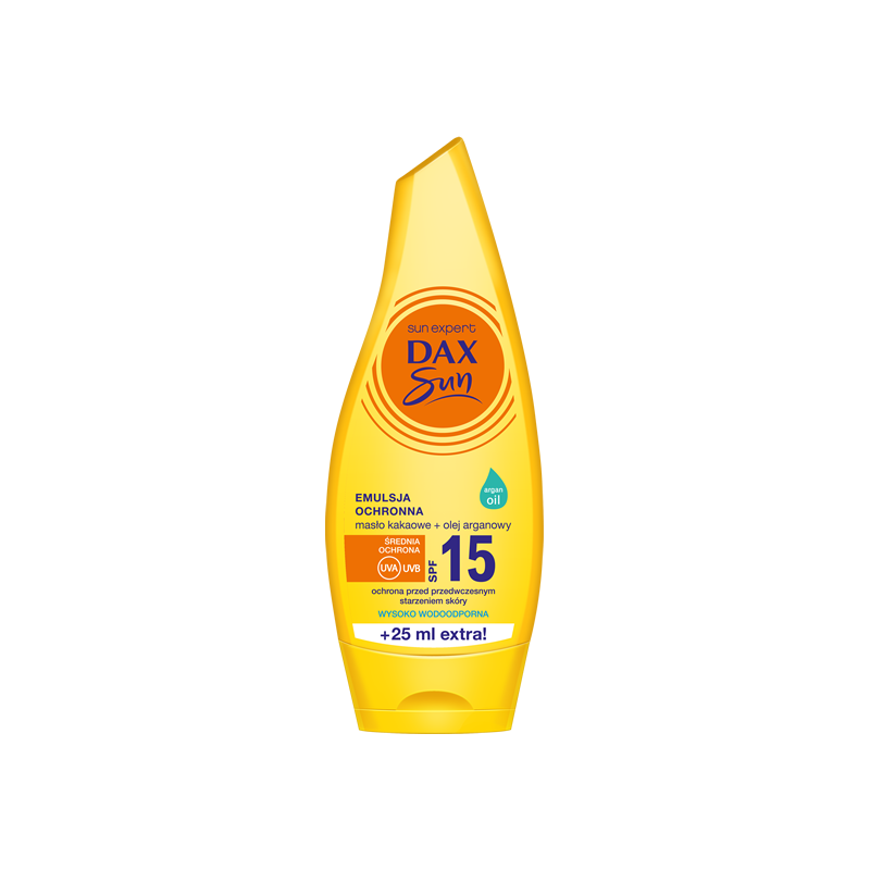 DAX SUN Emulsja ochronna z masłem kakaowym i olejem arganowym SPF15 / 175ml