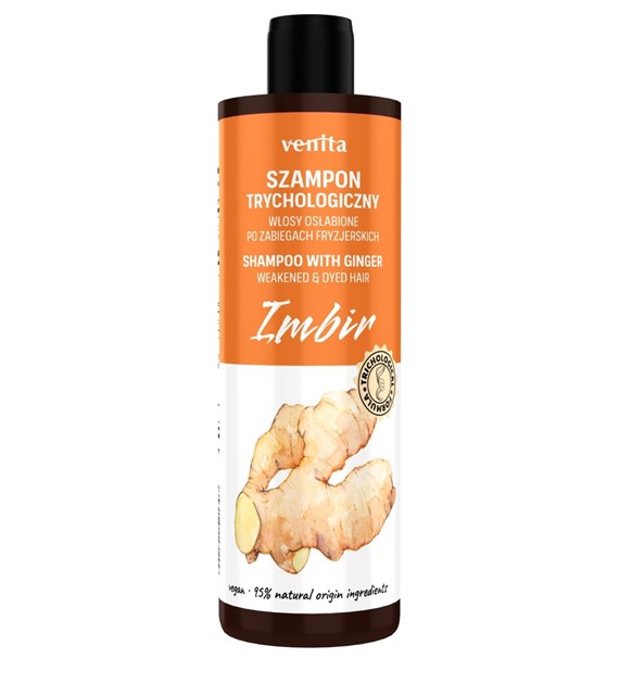 VENITA TRYCHOLOGICZNY SZAMPON DO WŁOSÓW 300ML IMBIR OSŁABIONE PO ZABIEGACH FRYZJERSKICH
