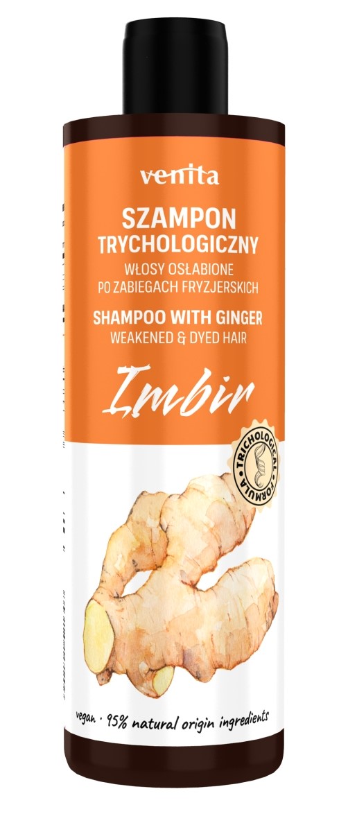 VENITA TRYCHOLOGICZNY SZAMPON DO WŁOSÓW 300ML IMBIR OSŁABIONE PO ZABIEGACH FRYZJERSKICH