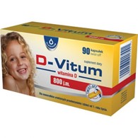D-Vitum 800 j.m. witamina D dla noworodków urodzonych przedwcześnie i dzieci od 1 roku życia / 90 kapsułek