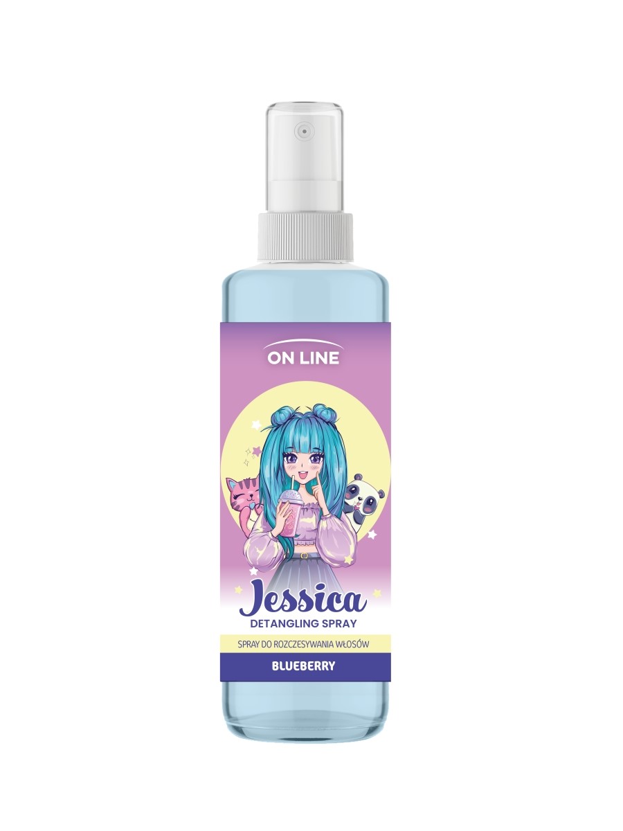 KIDS SPRAY DO WŁOSÓW 200ML JESSICA BLUEBERRY