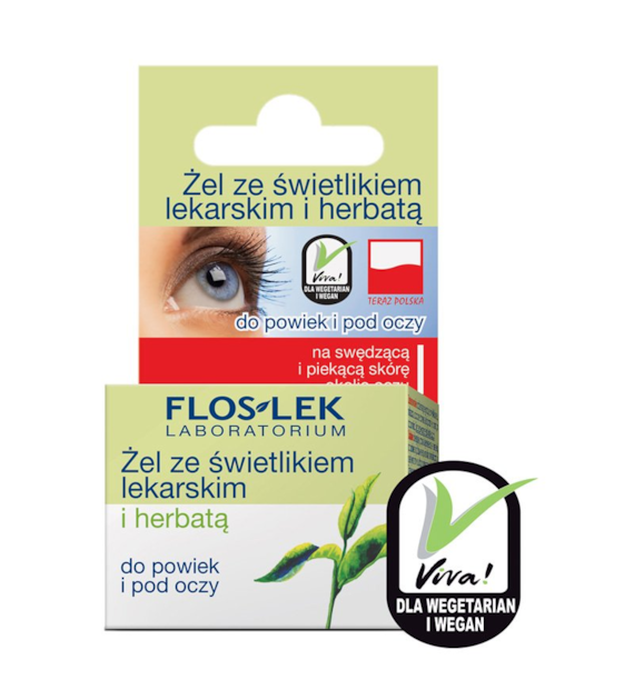 ŻEL ZE ŚWIETLIKIEM LEKARSKIM I HERBATĄ DO POWIEK I POD OCZY  10 g   VEGAN