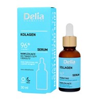 DELIA -   SERUM NA TWARZ SZYJĘ I DEKOLT 30ML KOLAGEN NAWILŻAJĄCE CERA ODWODNIONA