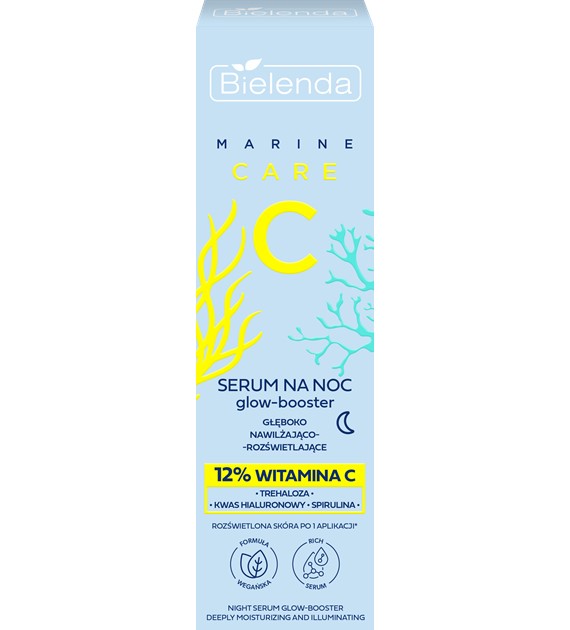 BIELENDA - C MARINE CARE SERUM DO TWARZY 30ML NOC GŁĘBOKO NAWILŻAJĄCO-ROZŚWIETLAJĄCE