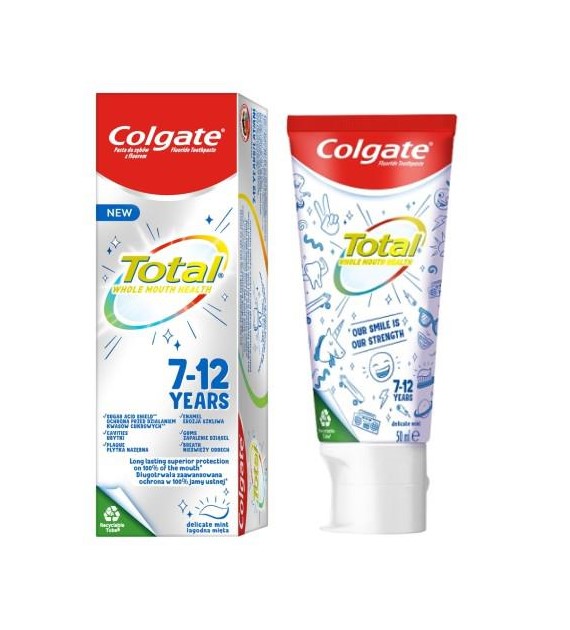 COLGATE PASTA DO ZĘBÓW 50ML 7-12 TOTAL DELICATE MINT