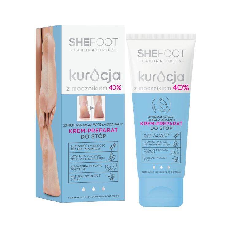 SHEFOOT KREM DO STÓP 75ML MOCZNIK 40% ZMIĘKCZAJĄCO-WYGŁADZAJĄCY