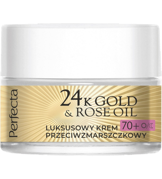 24K GOLD&ROSE 70+ KREM DO TWARZY 50ML REDUKUJE ZMARSZCZKI,NAPINA,ODŻYWIA