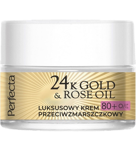 24K GOLD&ROSE 80+ KREM DO TWARZY 50ML REDUKUJE ZMARSZCZKI,ODBUDOWUJE,UJĘDRNIA