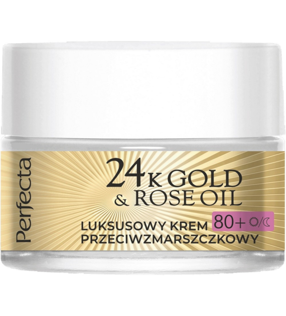 24K GOLD&ROSE 80+ KREM DO TWARZY 50ML REDUKUJE ZMARSZCZKI,ODBUDOWUJE,UJĘDRNIA