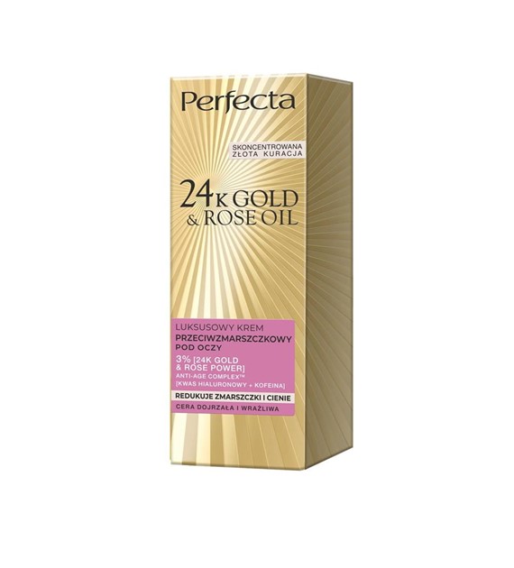 24K GOLD&ROSE KREM POD OCZY 15ML REDUKUJE ZMARSZCZKI I CIENIE