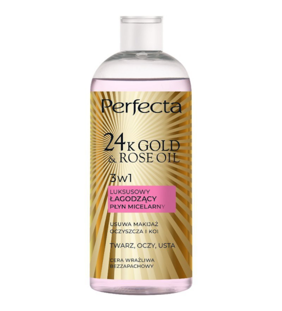 24K GOLD&ROSE PŁYN MICELARNY 400ML ŁAGODZĄCY WRAŻLIWA