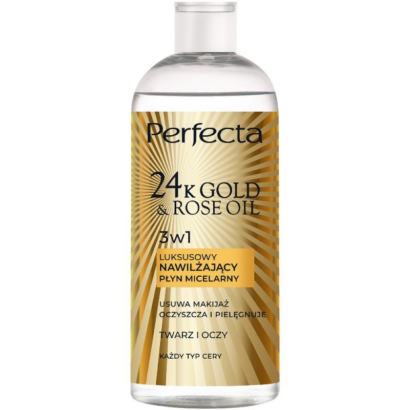 24K GOLD&ROSE PŁYN MICELARNY 400ML NAWILŻAJĄCY KAŻDY TYP CERY