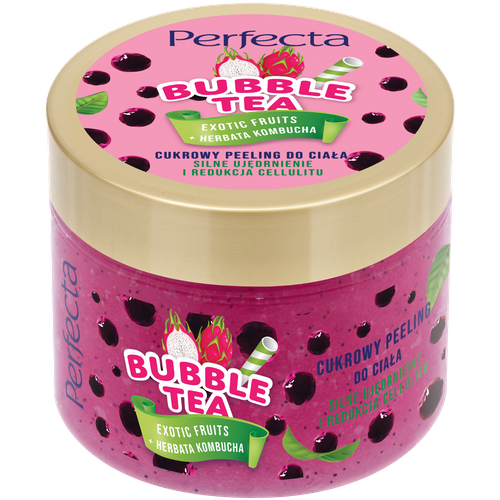 BUBBLE TEA PEELING CUKROWY DO CIAŁA 300ML EXOTIC FRUITS SILNE UJĘDRNIENIE