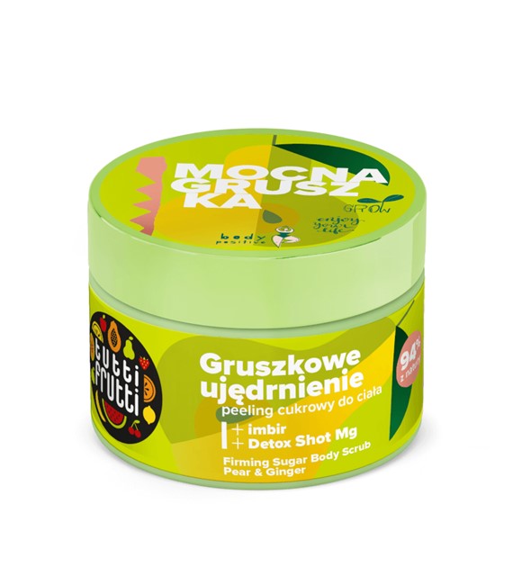 MOCNA GRUSZKA PEELING CUKROWY DO CIAŁA 300G GRUSZKA+IMBIR+DETOX SHOT MG