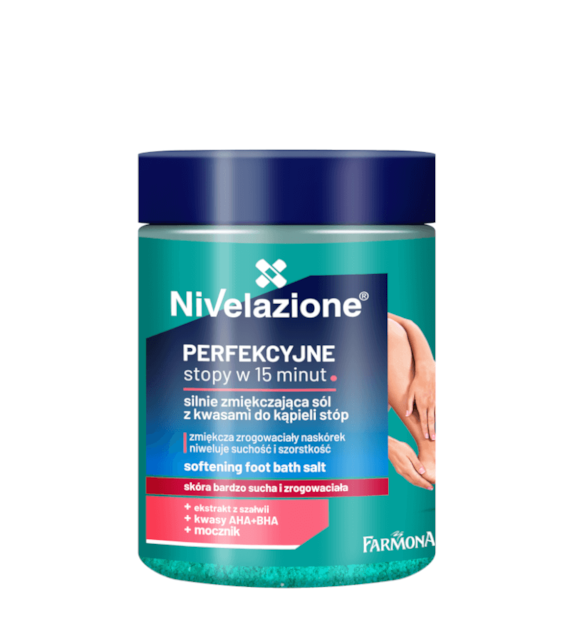 Nivelazione Silnie zmiękczająca sól z kwasami do kąpieli stóp, 350 g