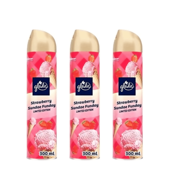 GLADE odświeżacz 300ml spray  STRAWBERRY SUNDAY  - import