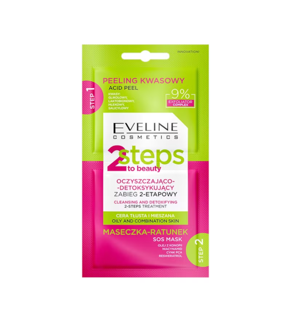 EVELINE 2 STEPS TO BEAUTY OCZYSZCZ-DETOKSYK ZABIEG 2X4ML PL/ANG