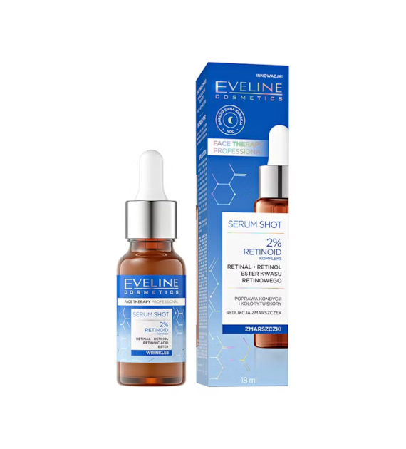 Eveline Serum Shot 2% Retinoid Kompleks bardzo silna kuracja na noc 18ml