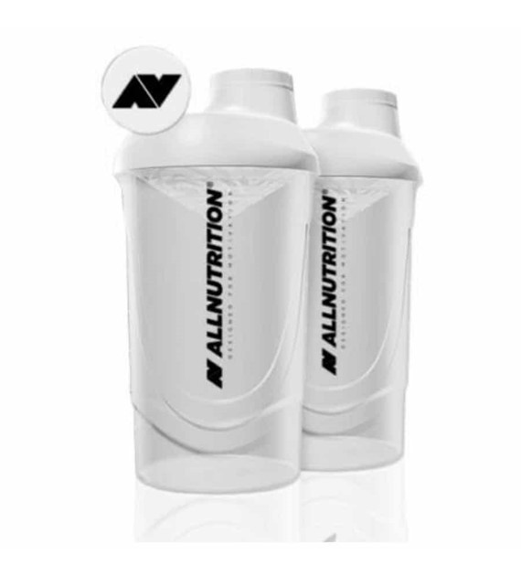 ALLNUTRITION SHAKER 600ML 1 szt OPAL WHITE 2LOGO