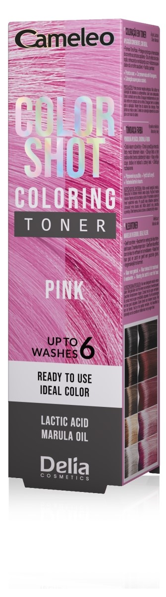 CAMELEO - COLOR SHOT TONER Pink do włosów tuba 60ml  PL/GB