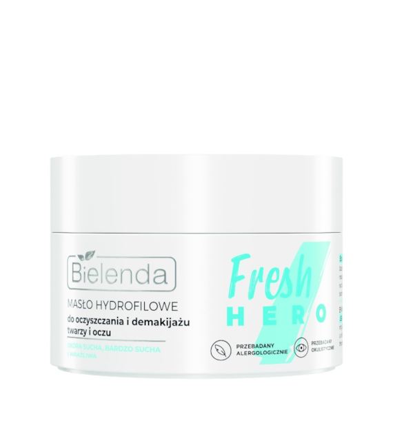 BIELENDA - FRESH HERO nawilżająco–kojące masło hydrofilowe do oczyszczania i demakijażu twarzy i oczu, 40 g