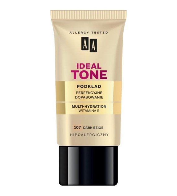 AA Make Up Ideal Tone Podkład Perfekcyjne Dopasowanie nr 107 dark beige 30ml