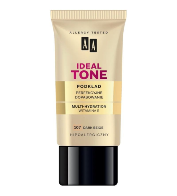 AA Make Up Ideal Tone Podkład Perfekcyjne Dopasowanie nr 107 dark beige 30ml