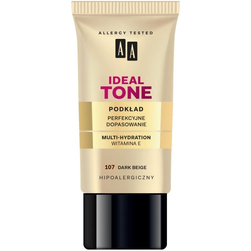 AA Make Up Ideal Tone Podkład Perfekcyjne Dopasowanie nr 107 dark beige 30ml