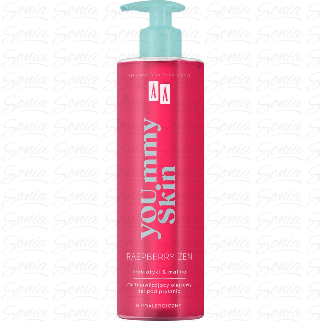 AA YOU.mmy Skin Raspberry Zen Multinawilżający Olejkowy Żel pod prysznic 400ml