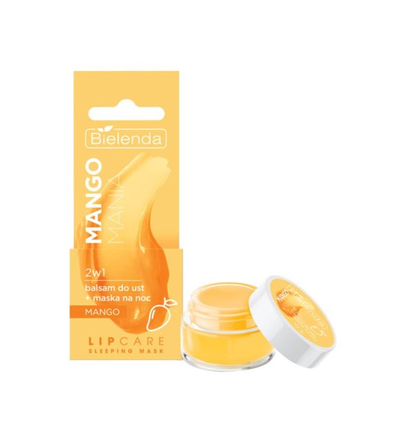LIP CARE SLEEPING MASK mango mania 2w1 balsam do ust + maska na noc mango, 10 g