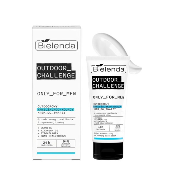 BIELENDA - ONLY FOR MEN OUTDOOR CHALLENGE Outdoorowy nawilżająco - kojący krem do twarzy, 50 ml