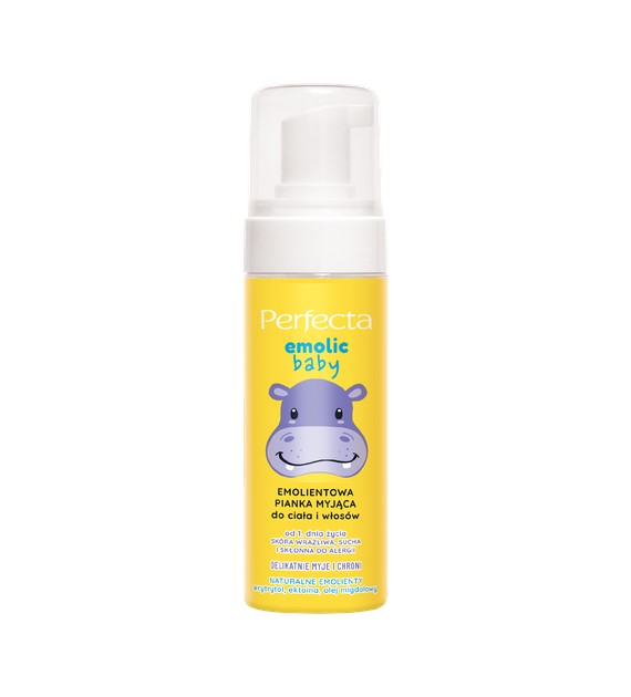 PERFECTA EMOLIC BABY -  Emolientowa pianka myjąca do ciała i włosów 160ML