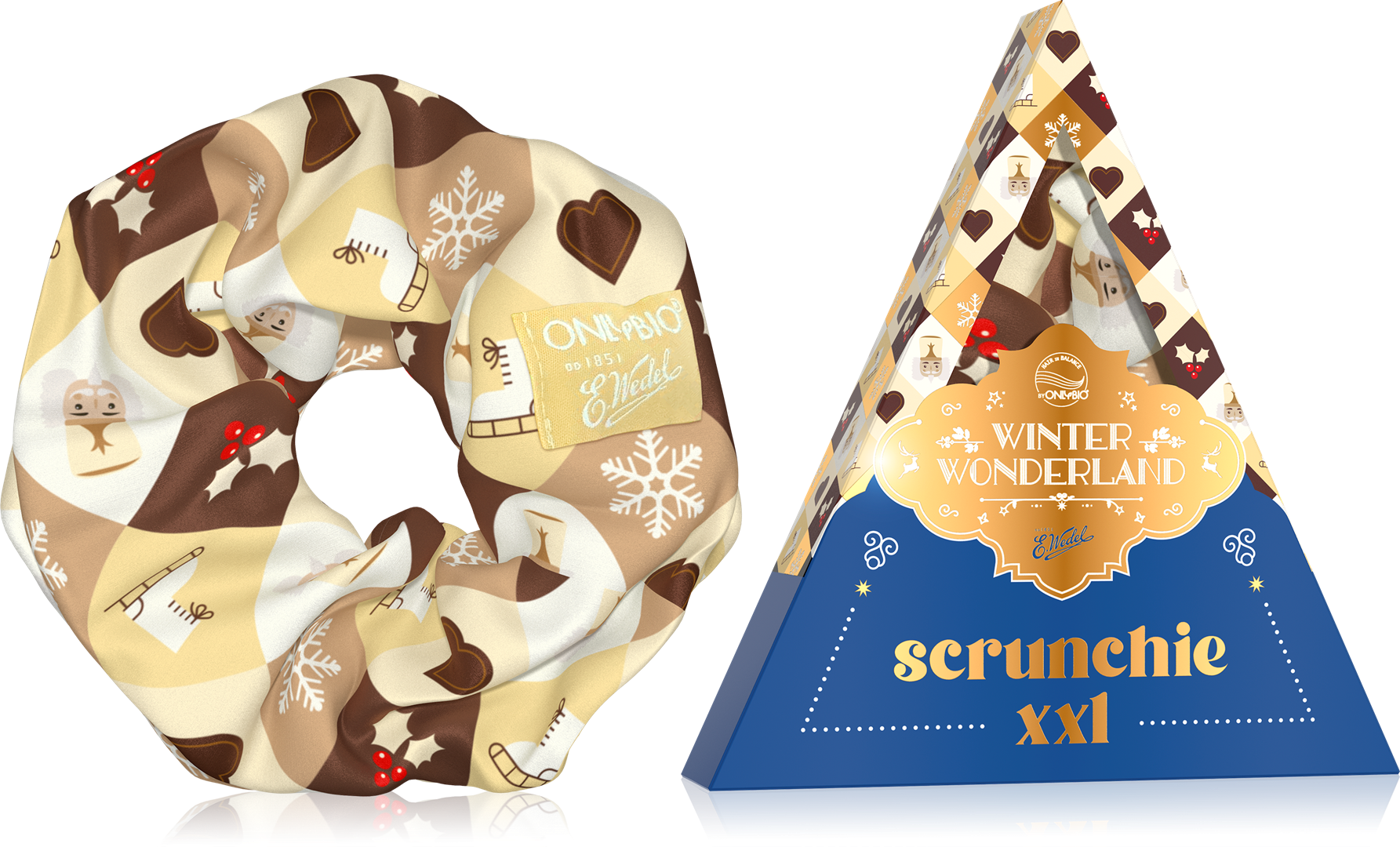 ONLYBIO i WEDEL - Scrunchie XXL Czekolada Biała