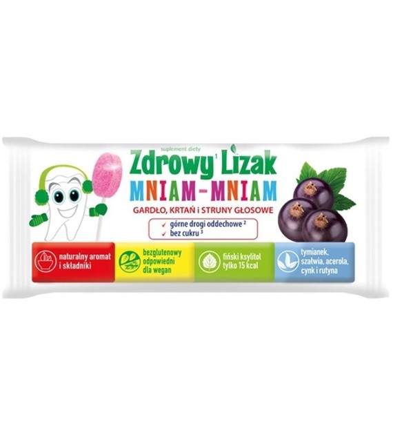 MNIAM-MNIAM Zdowy lizak GARDŁO 1 sztuka